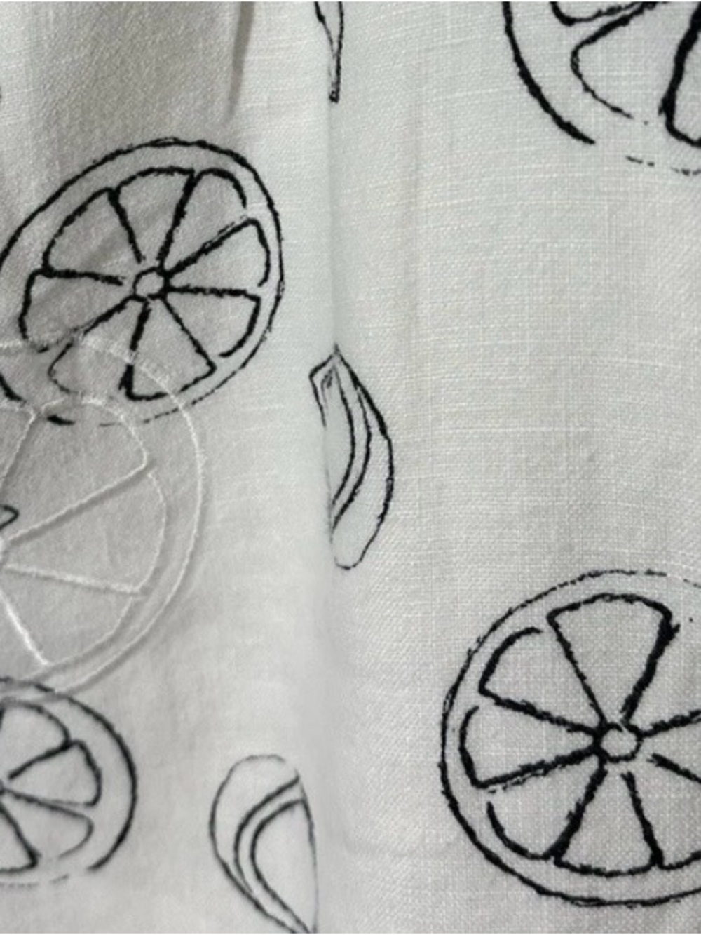 Laura Ashley Linen Citrus Lemon Print Cropped Pants Women’s Size 8 - Picture 6 of 8